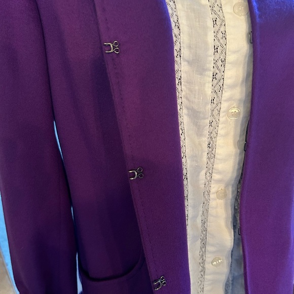 Lafayette 148 Purple Cashmere Blazer Sz 10 Made of Italian Loro Piana & Co Cashm - Picture 6 of 6